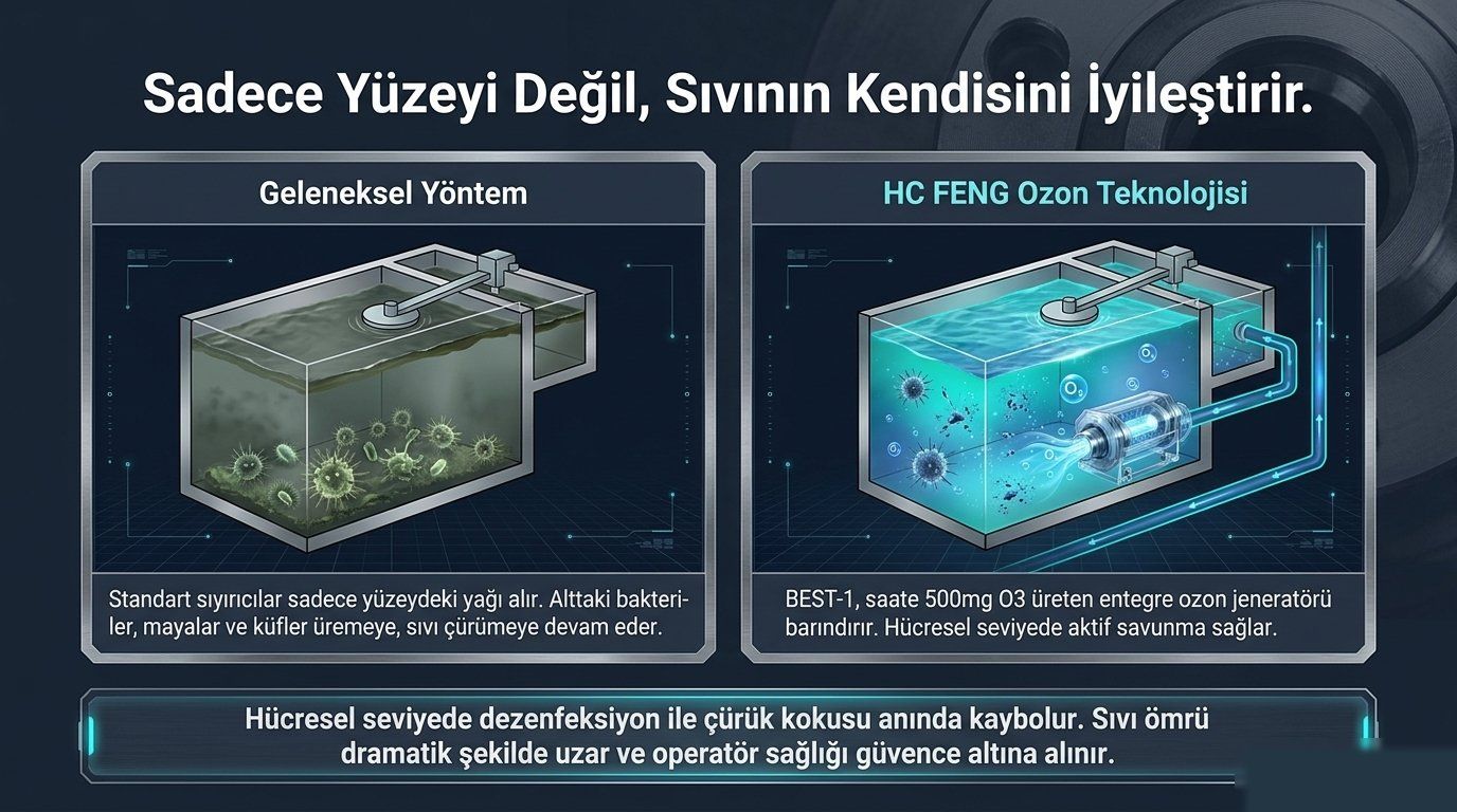 Geleneksel yöntem vs HC FENG Ozon Teknolojisi karşılaştırması