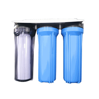 3 kademeli filtre — PP, reçine, aktif karbon